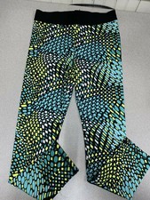 HUE Women's Exposed Waistband Capri Leggings - Aruba Blue - S - NWT