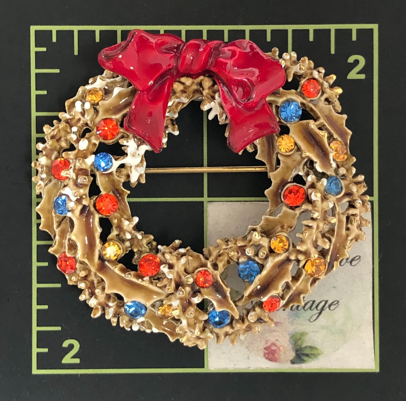Good Tidings! Vintage Signed ART Wreath & Eisenberg Ice Christmas Tree