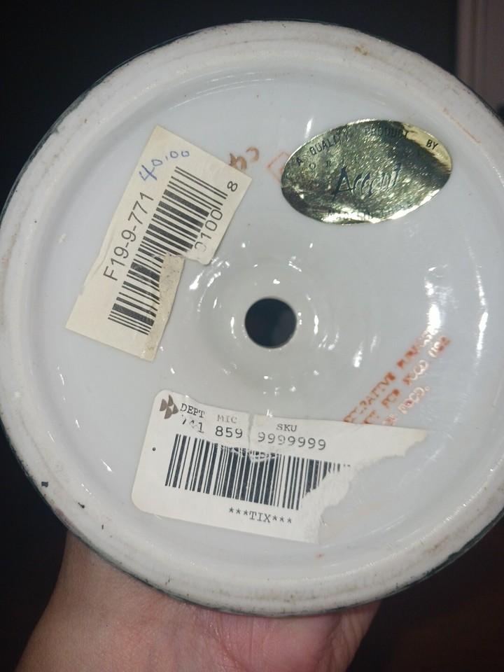 Oriental Accent Inc. Candlesticks Bud Vase Set Of 2 9.25” Green, Navy