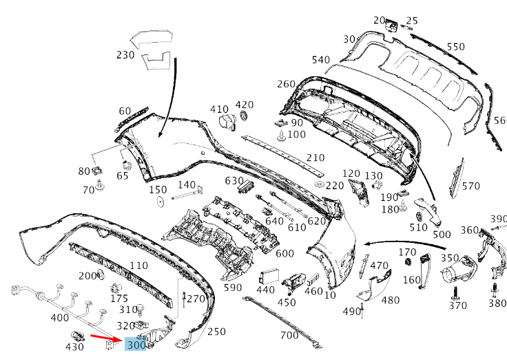 MERCEDES-BENZ GLA X156 Untere Halterung für Stoßstange hinten rechts A1568851014