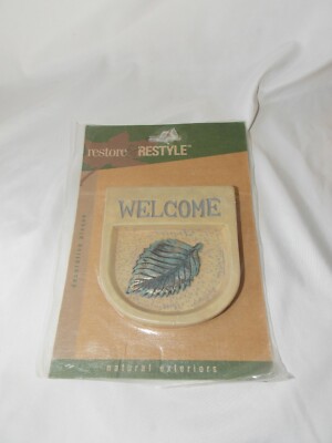 Restore & Restyle WELCOME Decorative Plaque Natural Exteriors Polyresin 1997