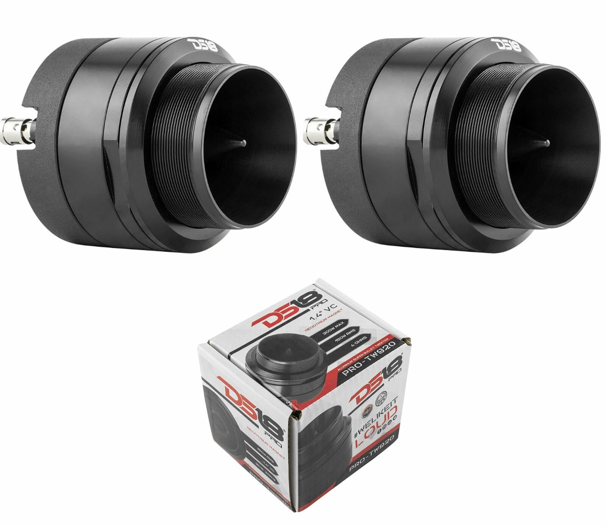 2 DS18 PRO-TW920 600 Watt 4 Ohm Pro Aluminum Neodymium Super