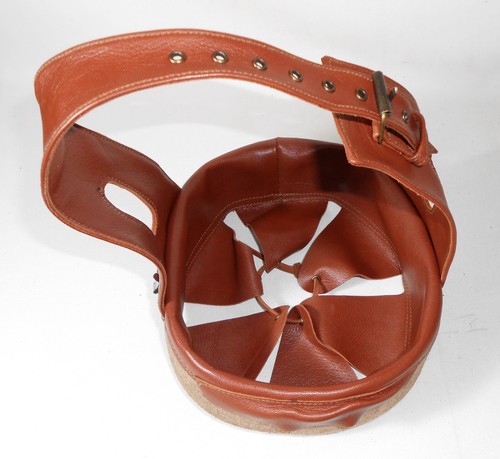 Coiffe intérieure cuir brun casque Modèle 35 Troupes motorisées WWII taille58 - Imagen 4 de 12