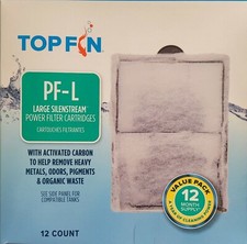 TOP FIN SILENSTREAM PF-L FILTER Cartridge  12 Count/box  6.5" in x 4.5" in