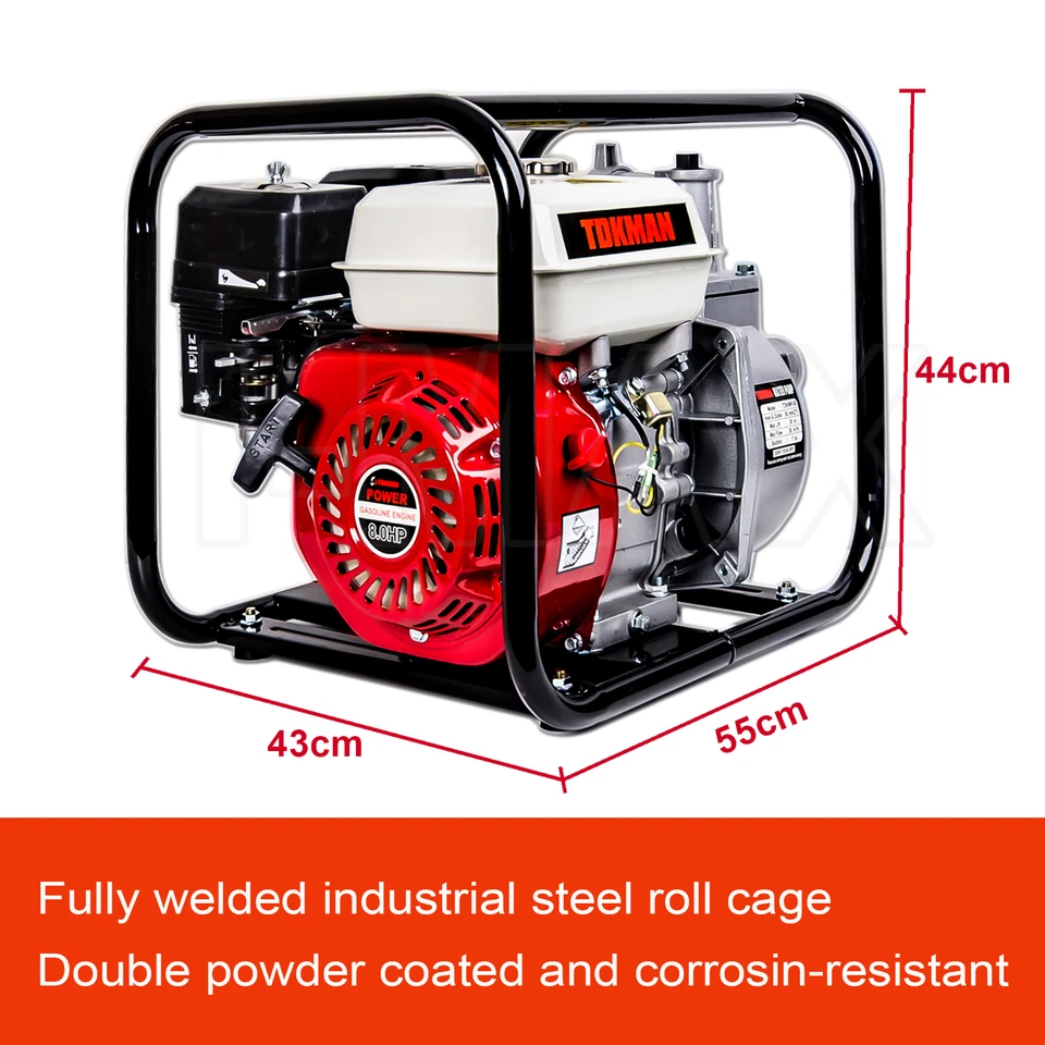 TDKMAN 3 Inch 3" Petrol High Flow Water Transfer Pump Fire Fighting Irrigation - image 3 of 4