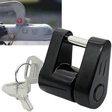 Trailer Hitch Coupler Hook Lock Secure Anti-Theft Towing Tongue Latch Hitch Lock