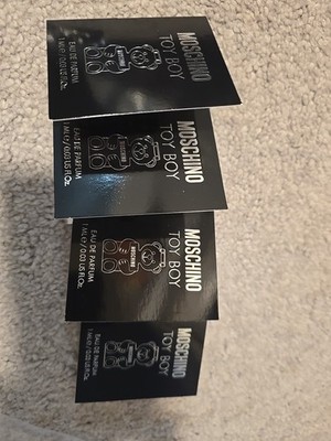 4x Mini Vial MOSCHINO TOY BOY for Men 0.03 oz 1 ml Eau de Parfum Vial Spray NEW