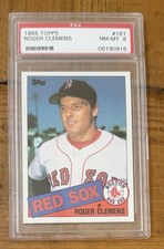 1985 Topps Baseball Roger Clemens RC Rookie Card #181 PSA 8