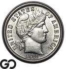 1911-S Barber Dime, Nice BU++