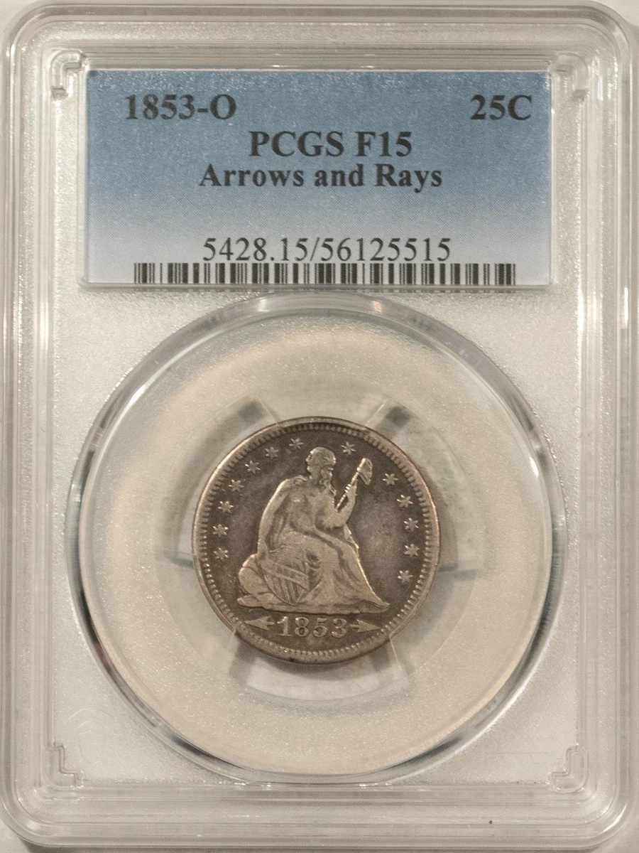 Silver 1853 Year Seated Liberty US Quarters (1838-1891) for sale