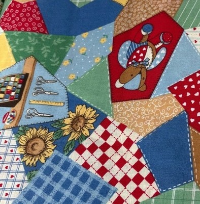 Quilting Fabric Traditions 1994 Sewing Classes 1/2 yard x 44'' Patchwork-Style
