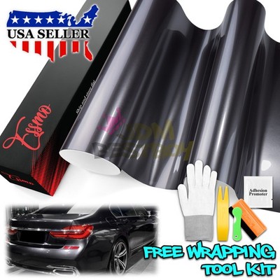 ESSMO PET Super Gloss Metallic Steel Gray Auto Vinyl Wrap Film Decal Like Paint