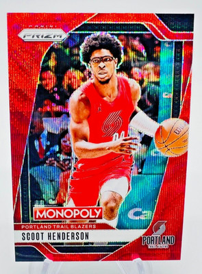 2024-25 Panini Prizm Monopoly - Red #5 Scoot Henderson Portland TRAIL BLAZERS