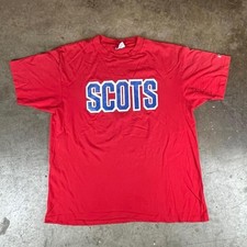 Red vintage 90s Hanes Scots tee