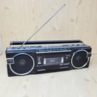Vtg Sanyo M7770K Stereo Radio Cassette Recorder Boombox Black Retro Needs Repair