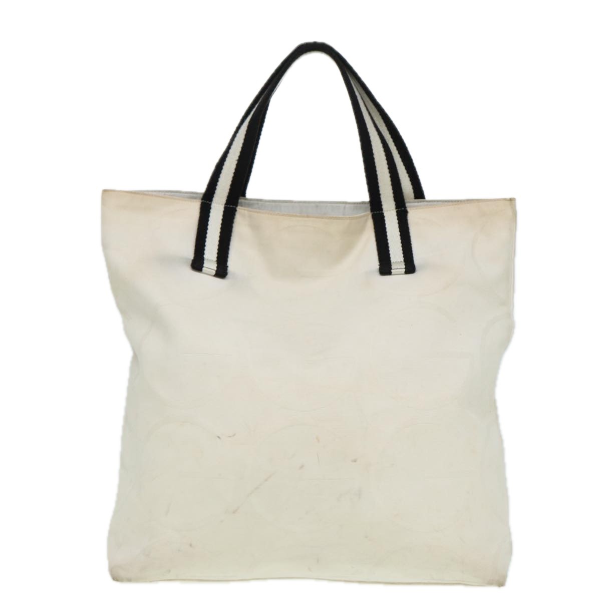 Gucci Authentic White Canvas Cabas Tote Bag
