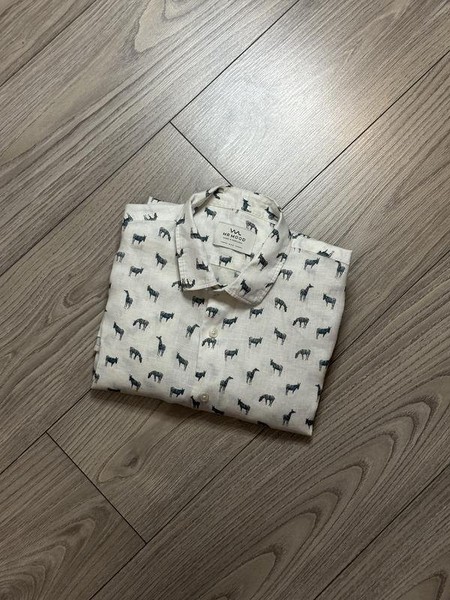 Men Mr Mood Shirt White Linen 40 /L / 48