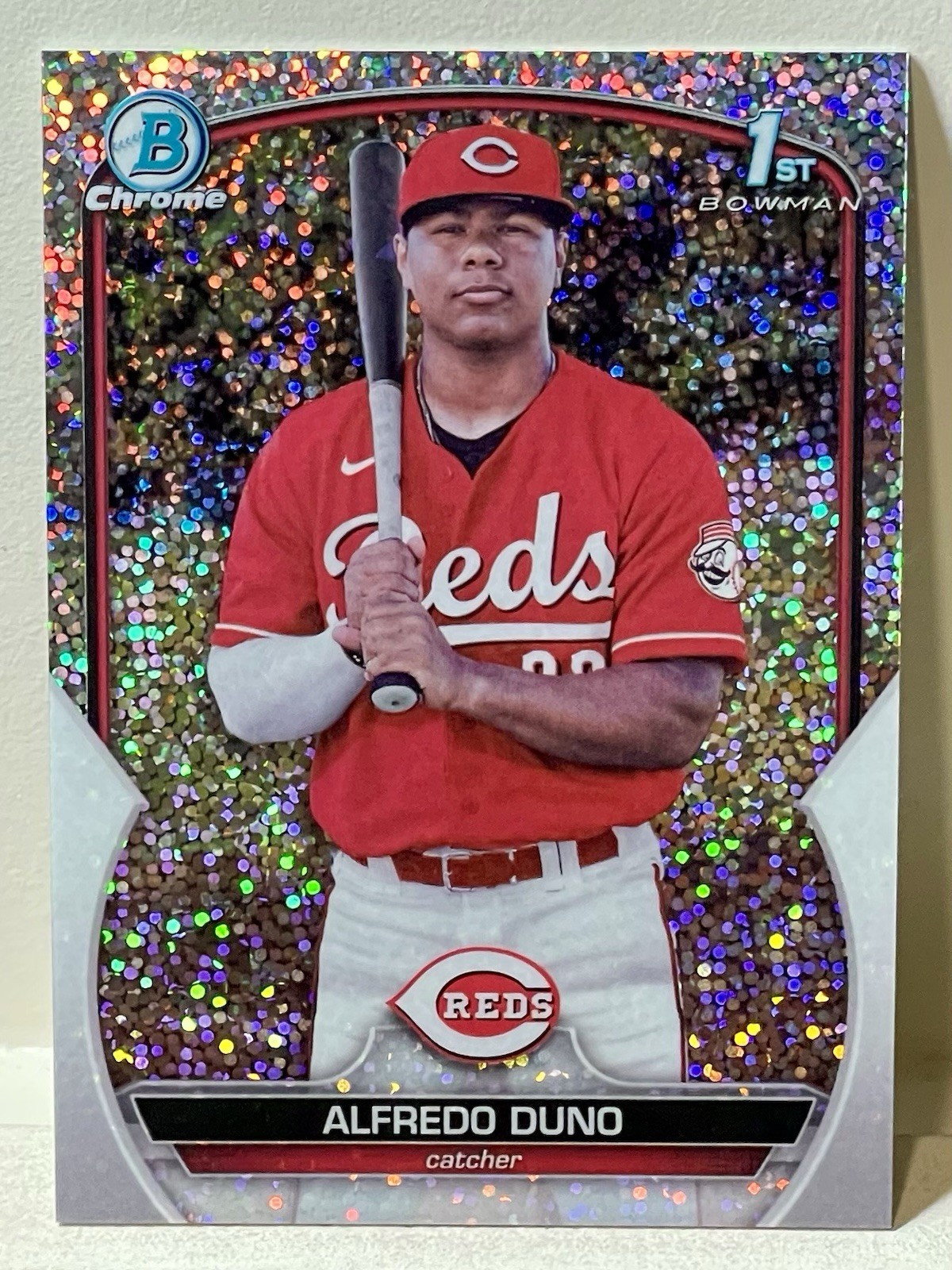 2023 Bowman Chrome Alfredo Duno 1st Speckle Refractor /299 #BCP-238 Reds