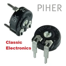 Lot of 5pcs. Piher 5K 5000 Ohm Trimmer Potentiometer USA Seller
