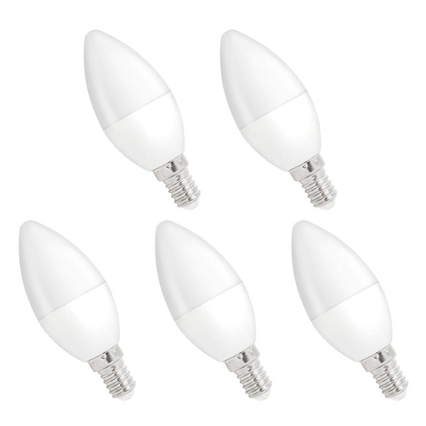 Spectrum E14 Led-Lampe B35 6W 500Lm 4000K Neutralweiß 5 StüCk Dimmbar-image