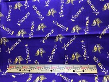 NFL Minnesota Vikings Fabric 1 yard X 44 New
