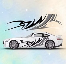 Tribal Side Car Decal Vinyl Graphics Sticker Racing Stripe Universal Fit 2pcs Tribal Side Car Decal Vinyl Graphics Sticker Racing Stripe Universal Fit 2pcs