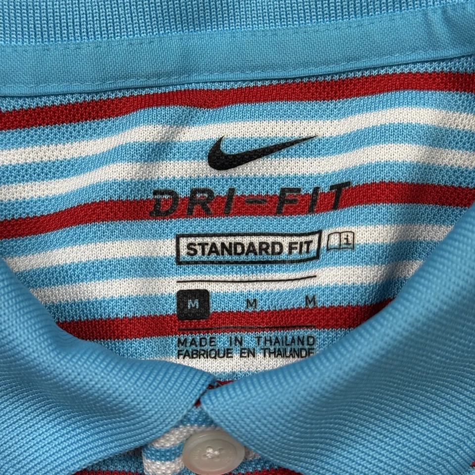 Nike Camisa Polo a Rayas Para Mujer Talla M Multicolor Camisa Manga Tejida Tenis Golf Foto 2 de 4