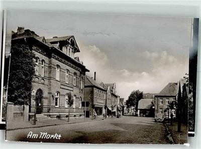 13980377 - 4473 Haseluenne Fotocollage Am Markt Oldtimer Fahrrad Ort