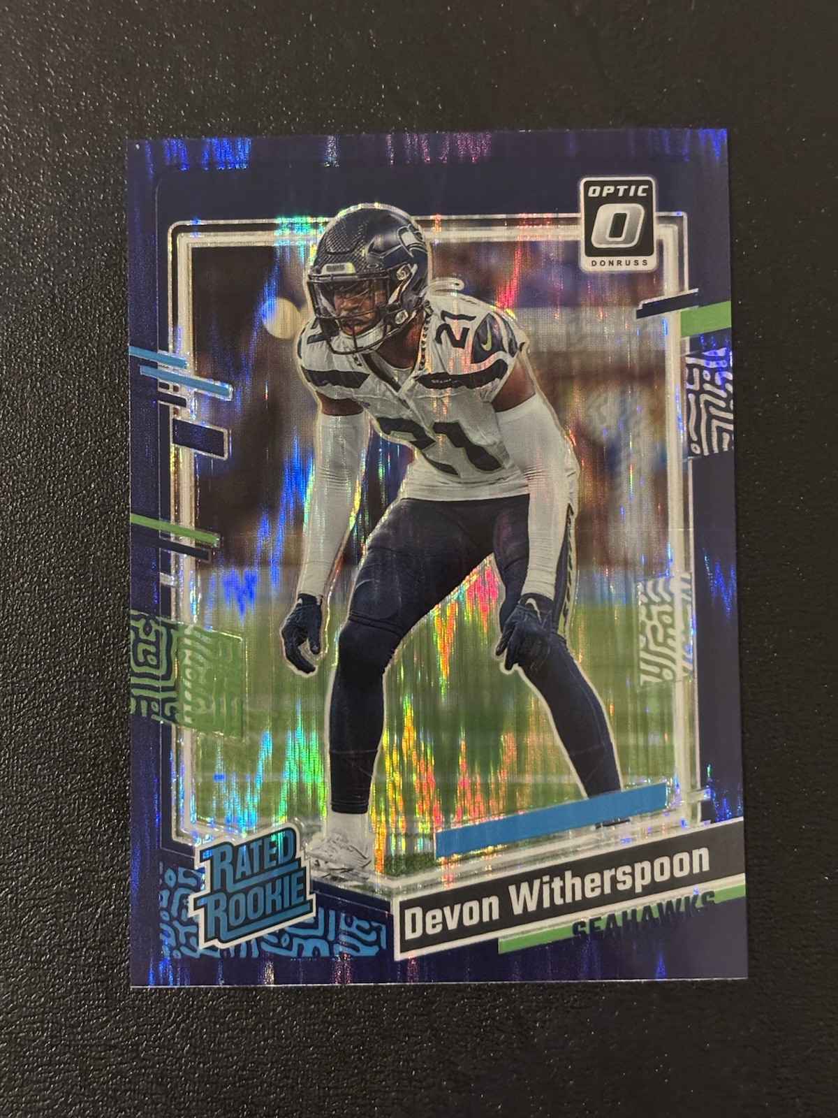 2023 Donruss Optic Devon Witherspoon Purple Shock #292 RC Seattle Seahawks