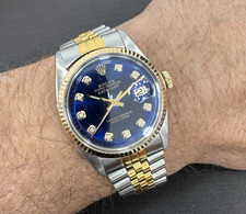Rolex Datejust Two-Tone Blue Dial 36mm Jubilee Watch Restored & Warranty 9