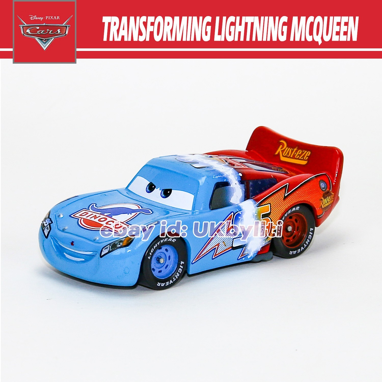 Disney Pixar cars Movie Doubles Transforming Lightning McQueen 1:55 Diecast Car
