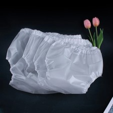 1PCS Clear Adult Waterproof TPU Incontinence Pants Reusable Plastic Diaper Cover
