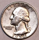 1954-P Washington Quarter - Extra Fine - #0320EA