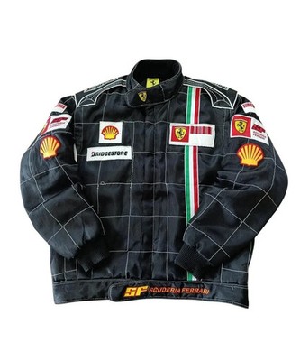 F1 Ferrari Vintage Racing Jacket Team Racing Embroidered Jacket | eBay