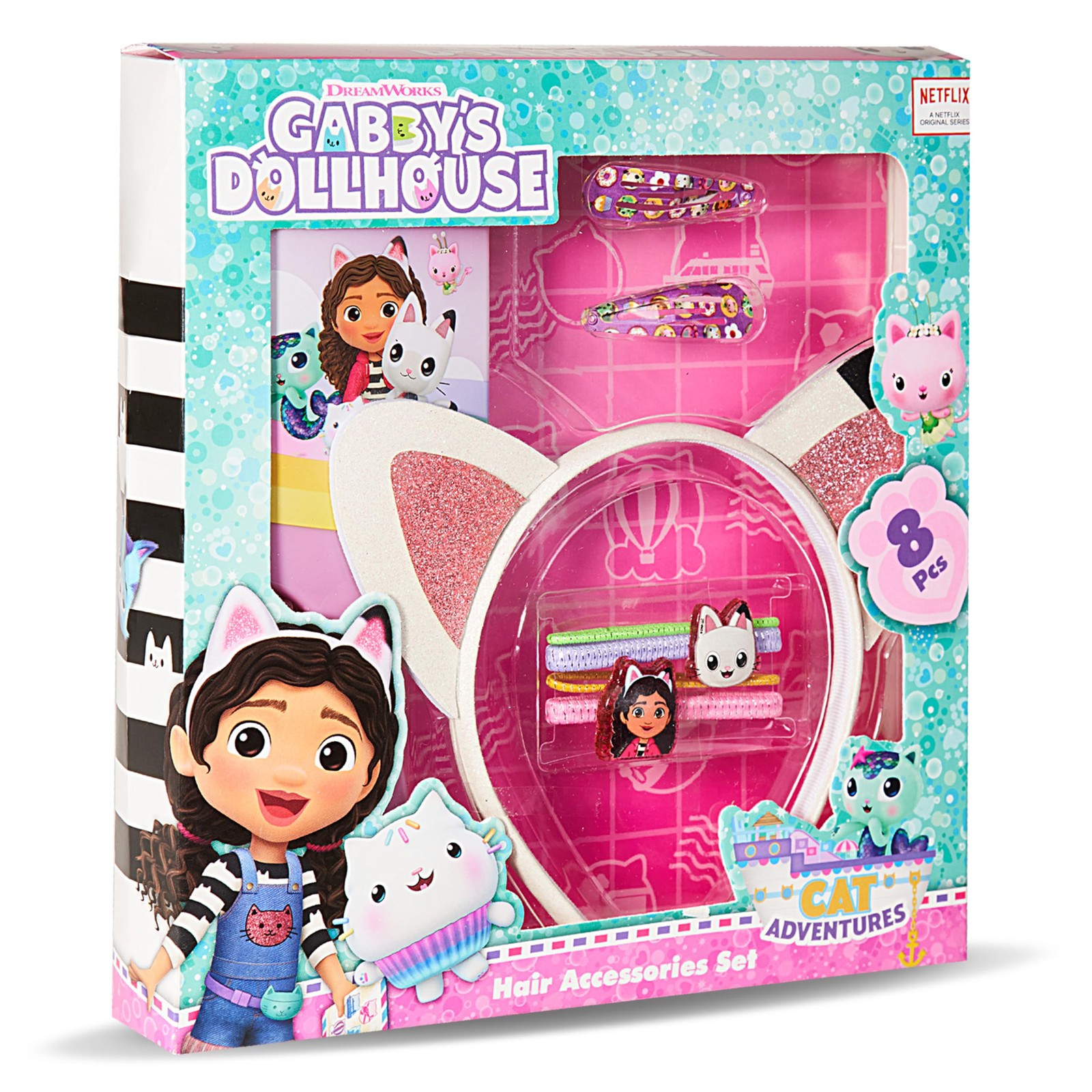 Gabby's Dollhouse kit accessoires cheveux rose pour fille