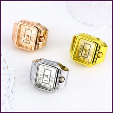 Square ring watch, minimalist finger watch, quartz watch, couple watch, creative