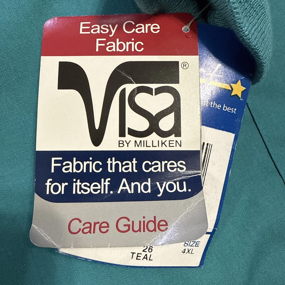 Crest Scrub Jacket Teal Medical Uniform Workwear Unisex 4XL NWT - Image 4 of 4