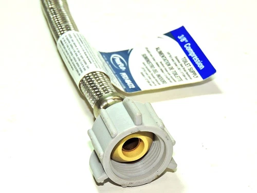 3/8" x 7/8" 12 inch ProFlo SS Compression Toilet Supply Line PFX146472 - Picture 4 of 7