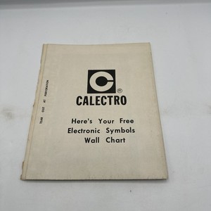 1973 22x34 Calectro Electronic Symbols Wall Chart Poster