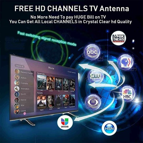5600 Miles Digital TV Antenna Indoor HDTV Amplified Signal Booster 4K HD 1080P - Bild 9 von 11