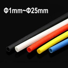 1mm 25mm Fibreglass Sleeving Spaghetti Insulation Heat Abrasion Resistance