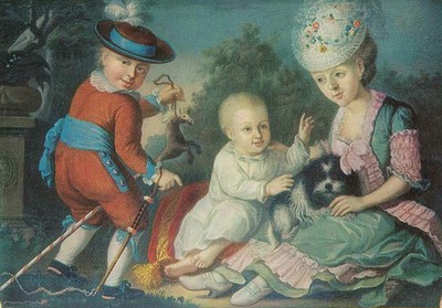 high quality oil painting handpainted on canvas ''a lady with two children ''