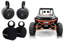 2 Rockville 5.25" Tower Speakers Waterproof Covers For JEEP/ATV/UTV/RZR/CART