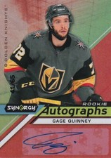 🏒 20-21 SYNERGY ROOKIE AUTOGRAPHS RED GAGE QUINNEY #AR-GQ VEGAS GOLDEN KNIGHTS