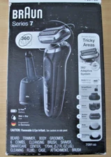 Braun Series 7 Wet/Dry 360 flex Men's Electric Shaver  Black  7091cc OPEN BOX