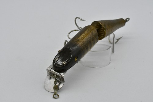 Creek Chub Jointed Husky Pikie Minnow 3000 Pikie Scale C.C.B.Co. Holzköder 40er Jahre - Bild 6 von 18