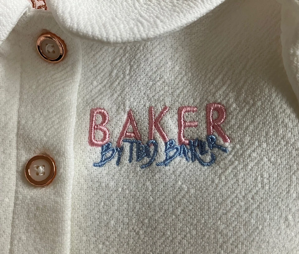 Ted Baker Baby Girl Cream Pink Yellow Dress Party Holiday Summer NEWBORN - Image 4 of 4