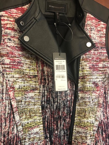 BCBG MaxAzria Julien Moto Vest NWT $448 Sz Small- Gorgeous!! - Picture 3 of 12