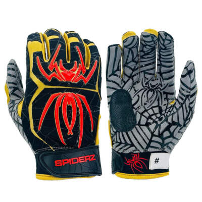 Gants de frappe de baseball adulte personnalisés Spiderz Hybrid - Blanc