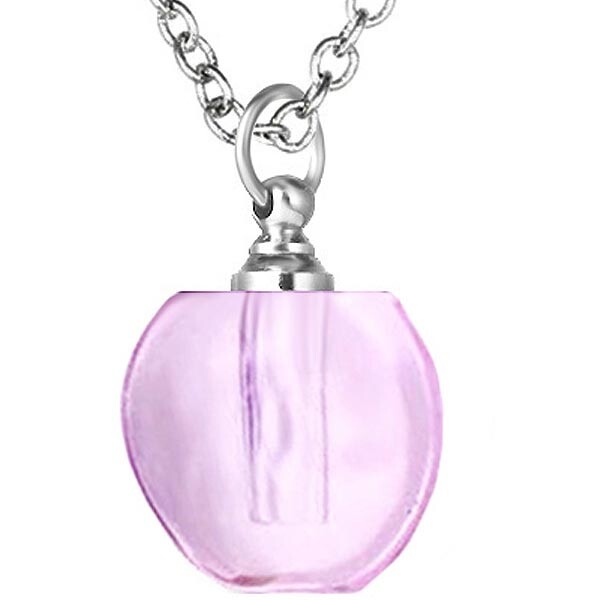 USA | mini KEEPSAKE Necklace crystal glass memories bottle sand PINK *MERZIEs*